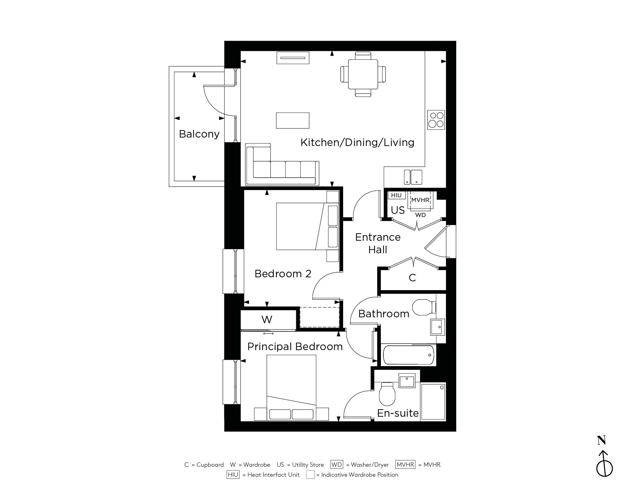 Lampton Parkside, F1.45 Floorplan