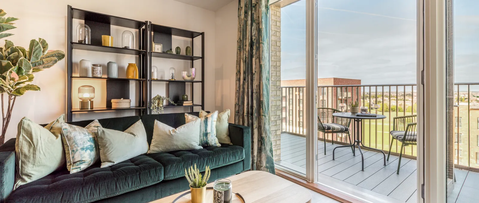 Lampton Parkside Living Room/ balcony 