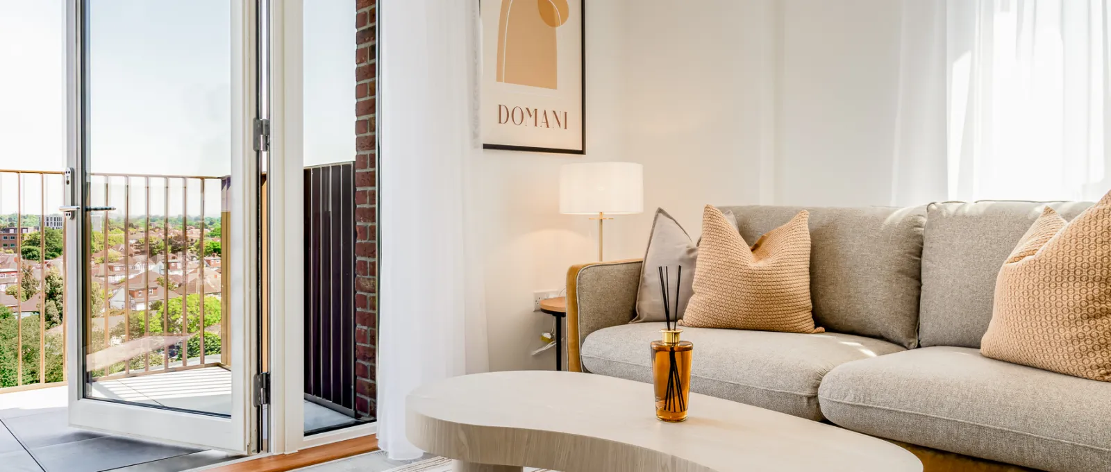 Lampton Parkside, 1bed 1bath showhome , Living Room Close Up