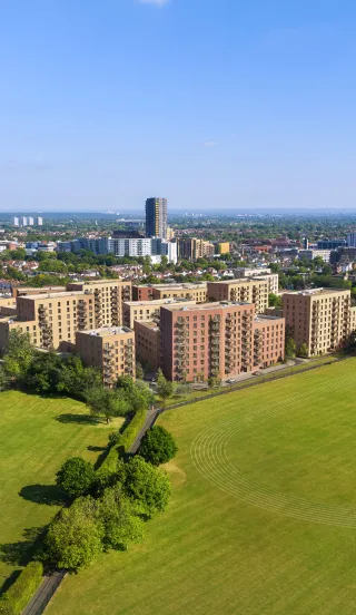 Lampton Parkside - Birds eye view from park