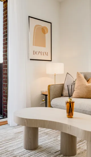 Lampton Parkside, 1bed 1bath showhome , Living Room Close Up