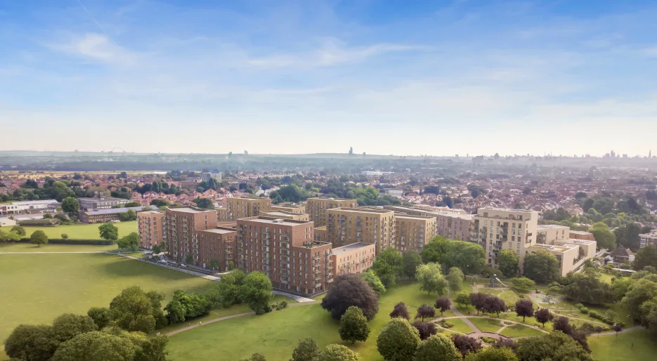 Lampton Parkside aerial CGI