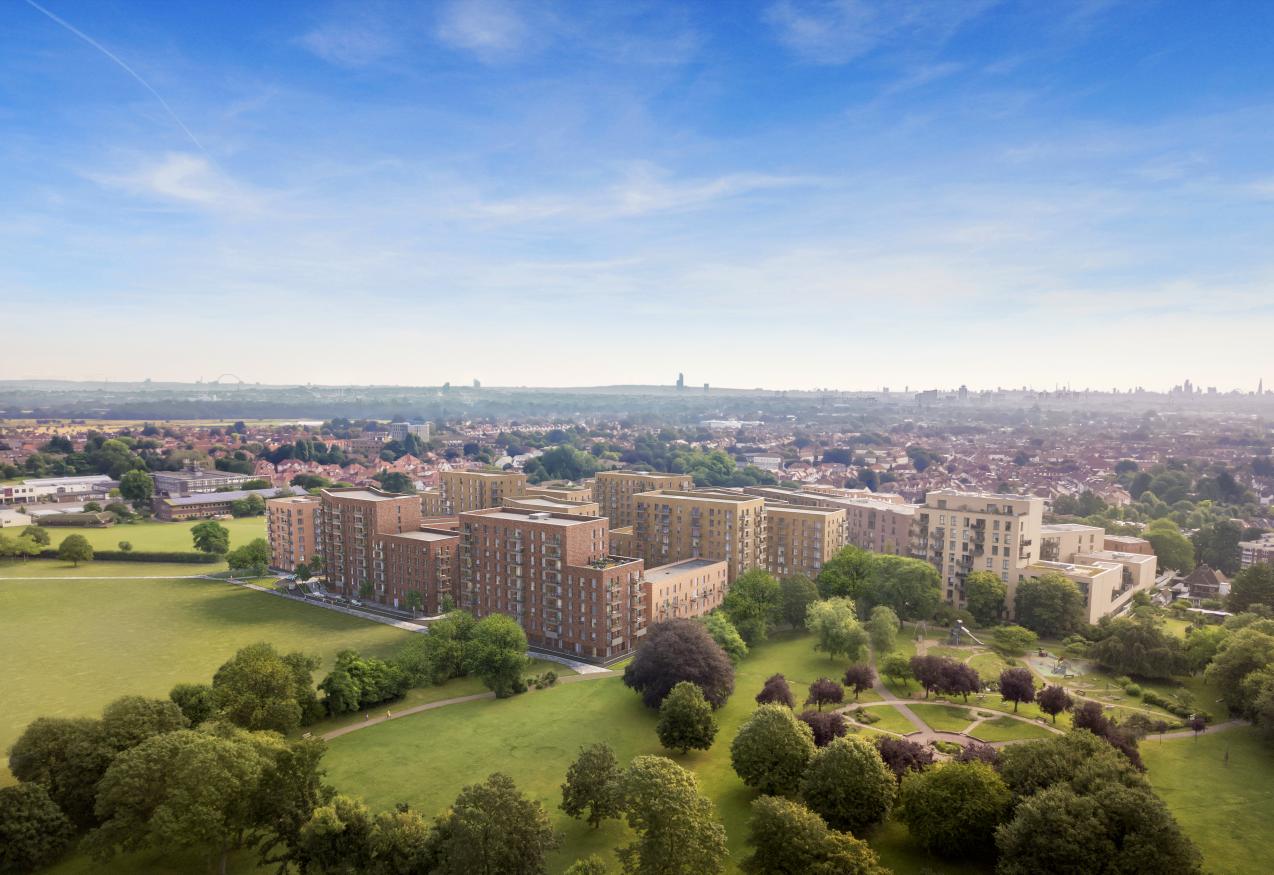 Lampton Parkside aerial CGI